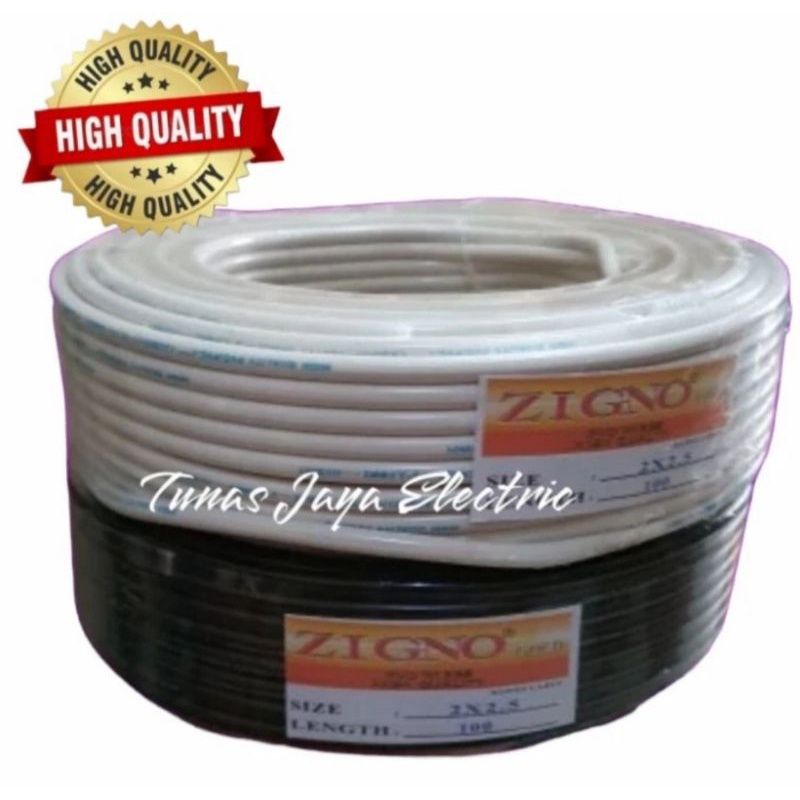 Kabel Listrik Serabut NYMHY/NYYHY 2x2,5mm 100Y ZIGNO