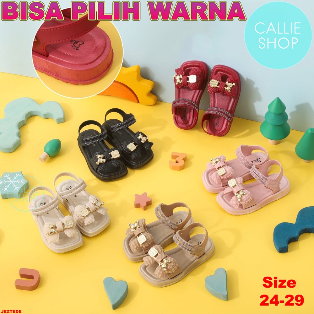 Sandal Tali Anak Jelly Antislip Pita Bear 926-1S KC926BR size 24-29
