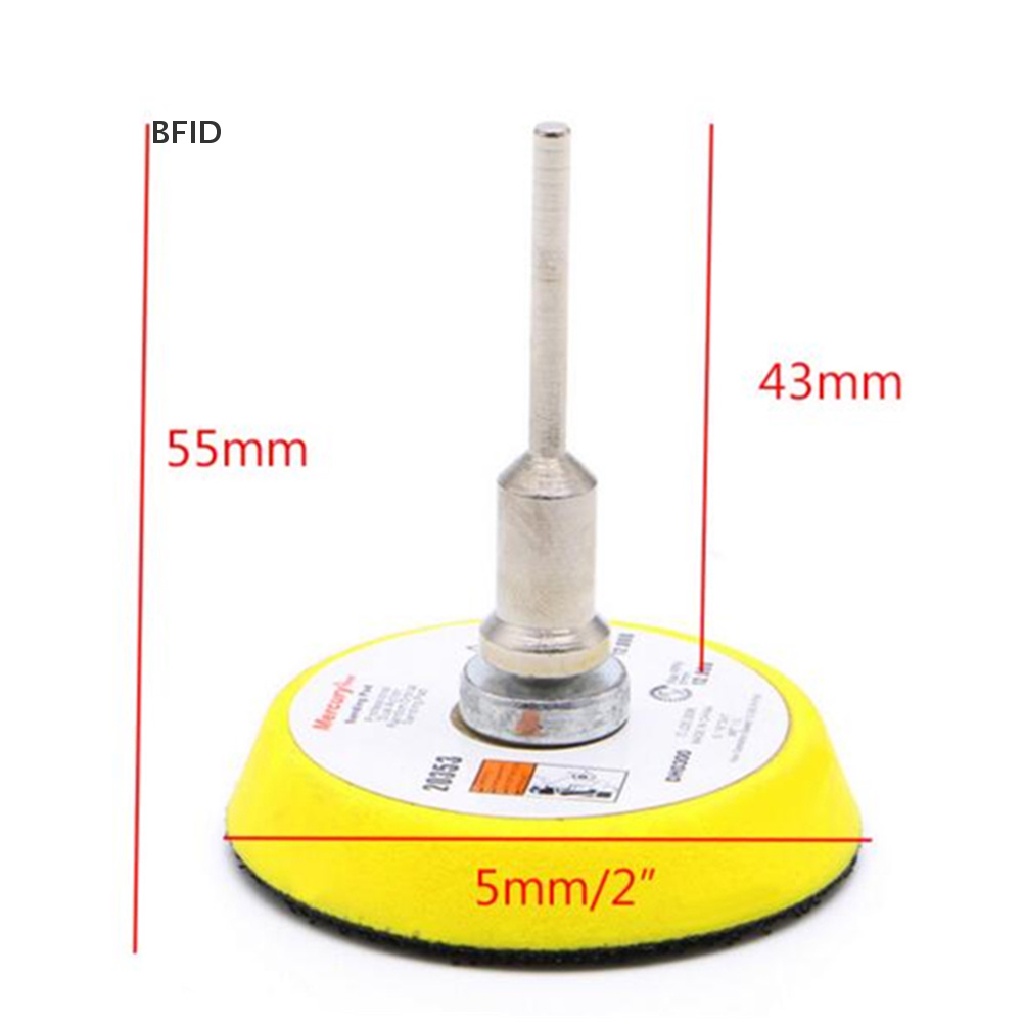 [BFID] 2inch Disc Sanding Polish Polishing Pad Backer Plat 3mm Shank [ID]