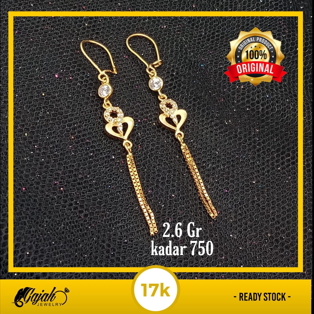 Anting Emas 17K - 2.6 gr Kadar 750 - 1144