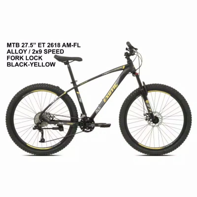 Sepeda MTB Alloy Exotic 27,5 ET 2618 AM FL Sepeda Gunung 27.5 - GowesLaju