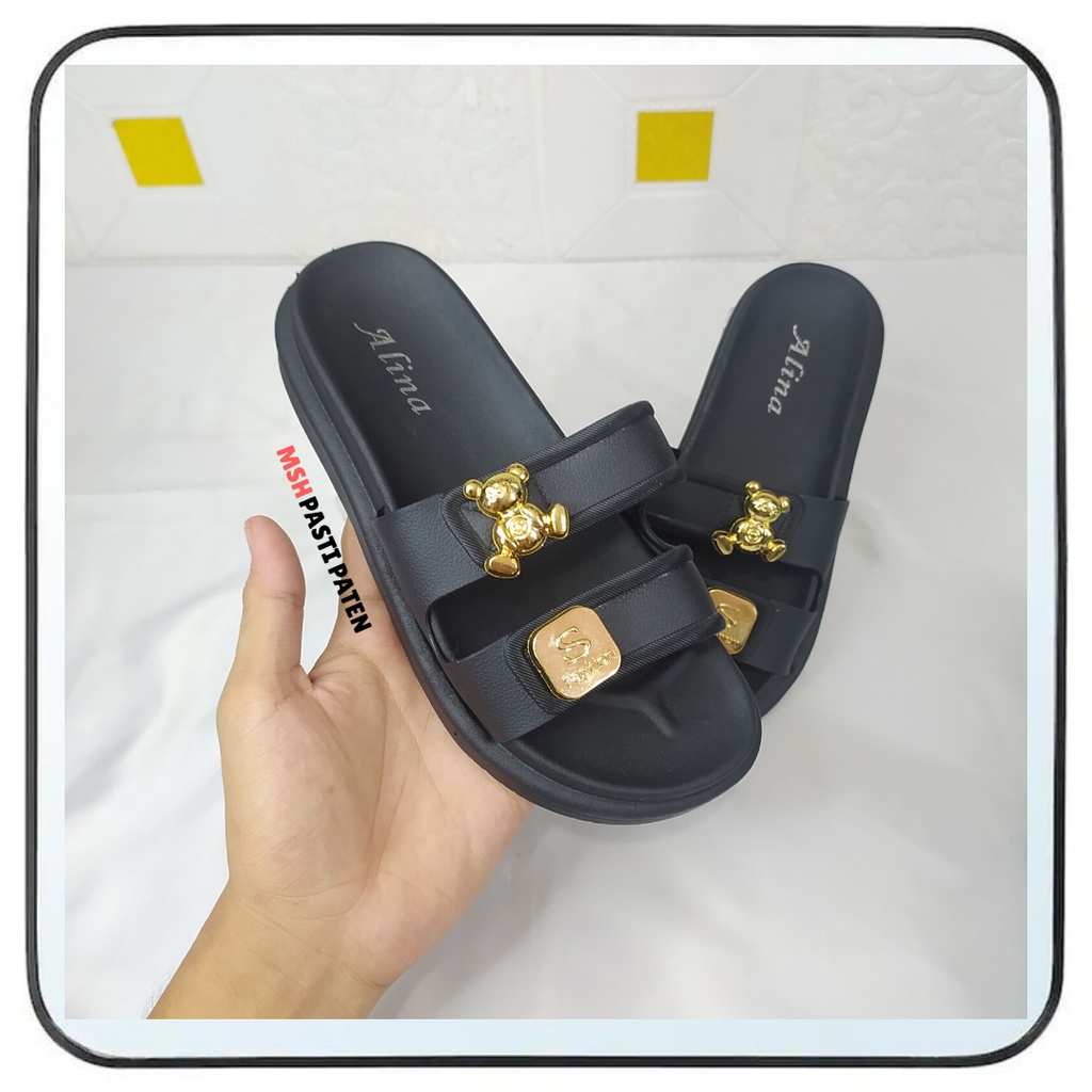 ALINA 840 Sandal Strap Import Wanita Empuk Tahan Air