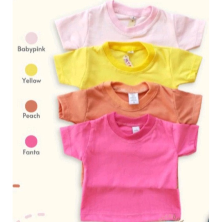 Kaos polos/ Atasan anak polos/ atasan usia 0-15 bulan