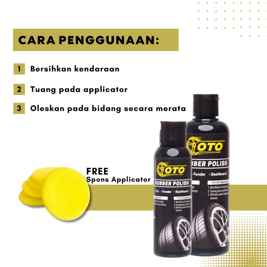 Pengkilap Ban Super Kilap - Semir Ban - Free Applicator - Rubber Polish - OTO Cleaner - SEMIR BAN - PENGKILAP BAN - PENGKILAP DASHBOARD - PENGKILAP TRIM - PENGKILAP MOBIL - PENGKILAP MOTOR - SEMIR BAN MOTOR