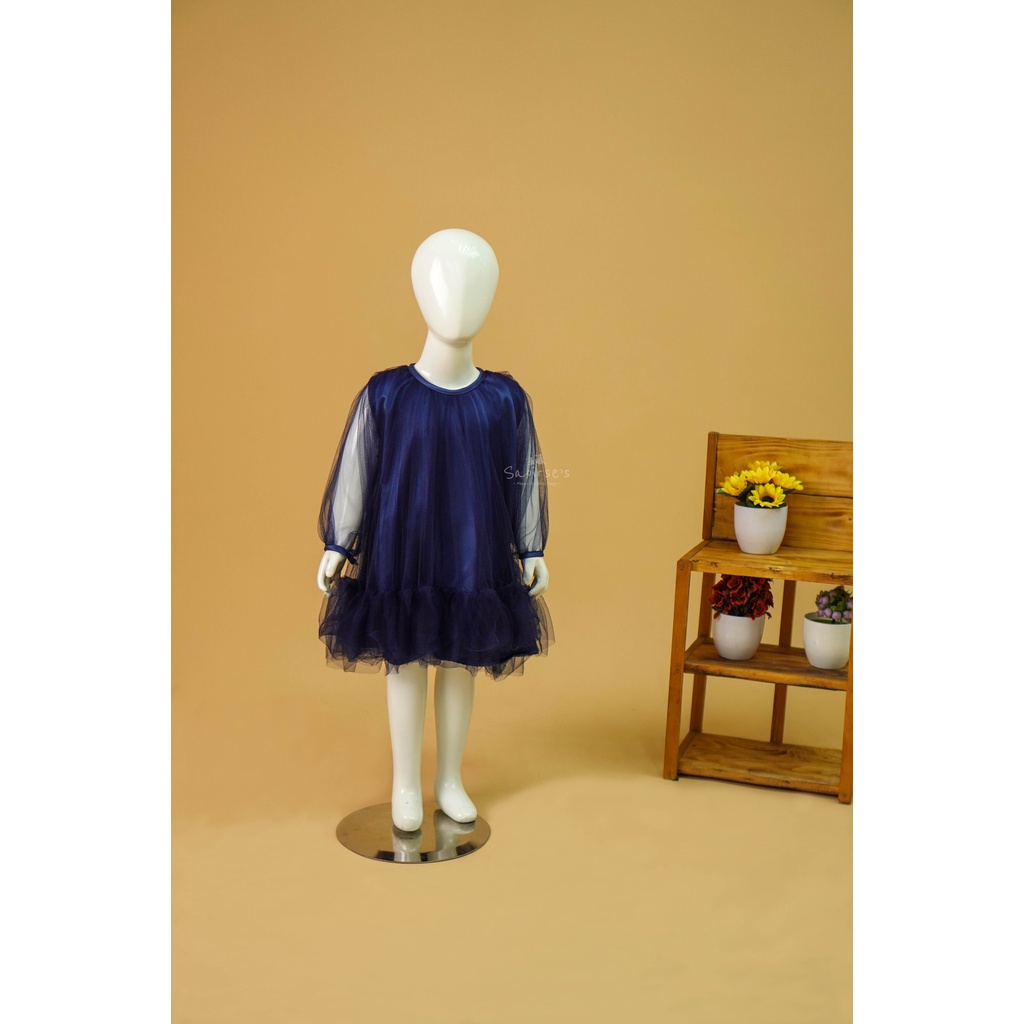 SAOIRSE'S Zelia - Dress Tulle Anak Perempuan Gaun Anak Korean Lebaran Usia 2-8 Th Variasi Warna 1