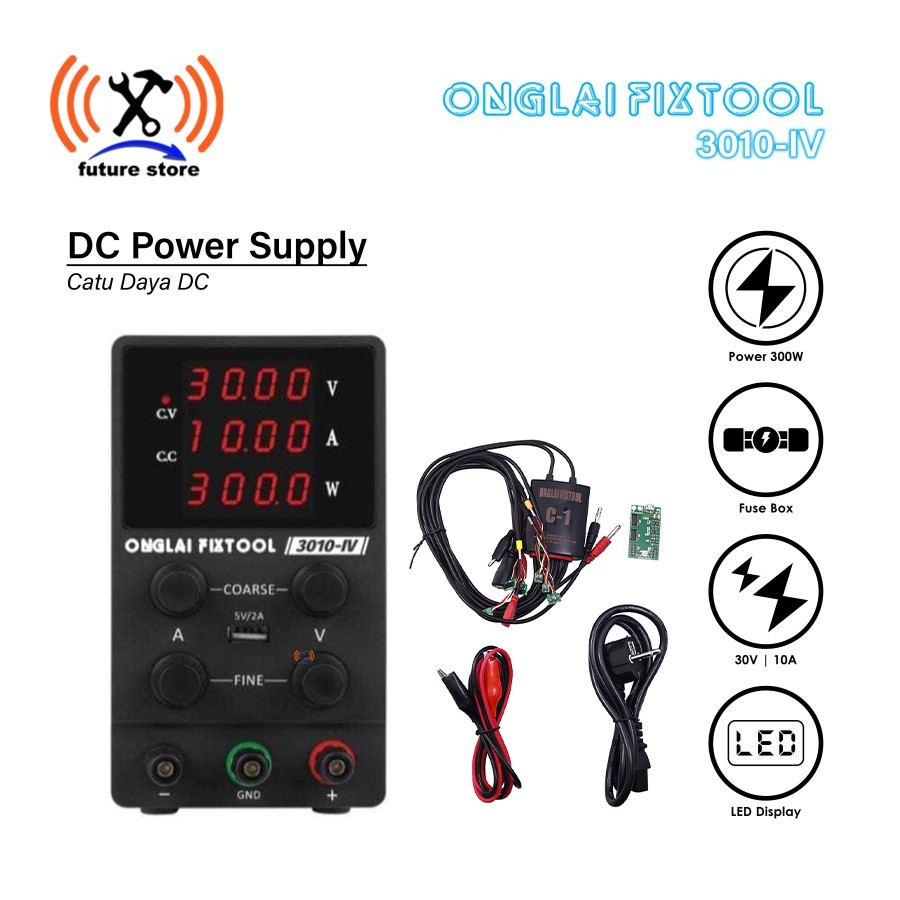 ONGLAI FIXTOOL 3010-IV Power Supply - Catu Daya 30V 10A Black Ori