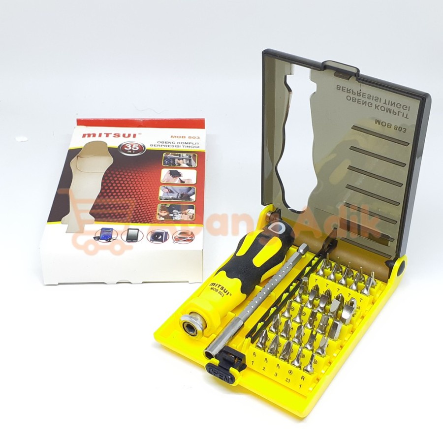 Mitsui MOB 803 Obeng magnetic Magnet komplit multifungsi multi