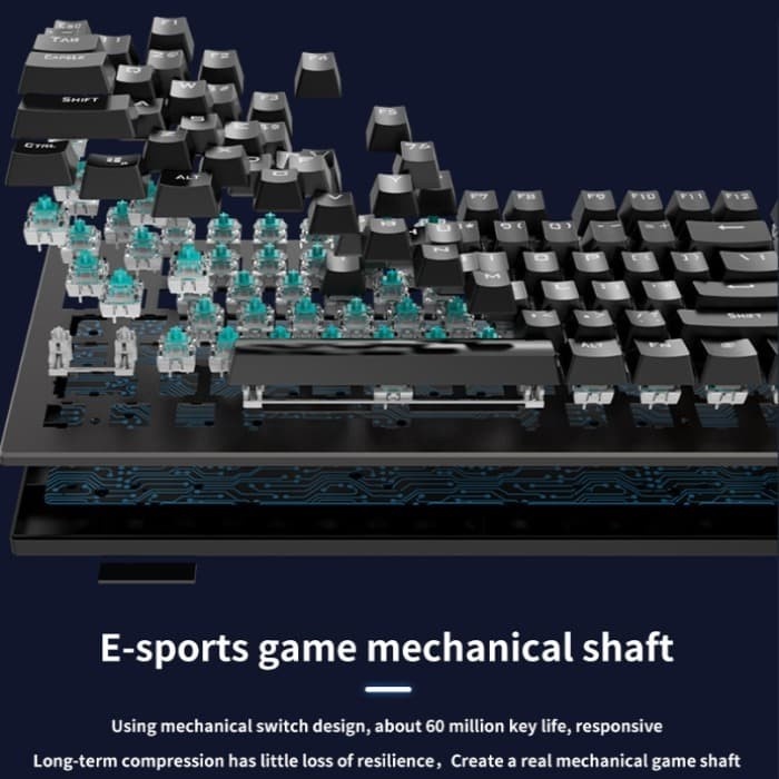 Keyboard Gaming AULA F2063 Multimedia Mechanical RGB Macro- AULA F2063