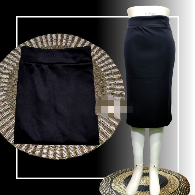 Rok Span Pendek Scuba Kantor Fit To L Dengan Dan Tanpa Belahan Standar Dan Jumbo