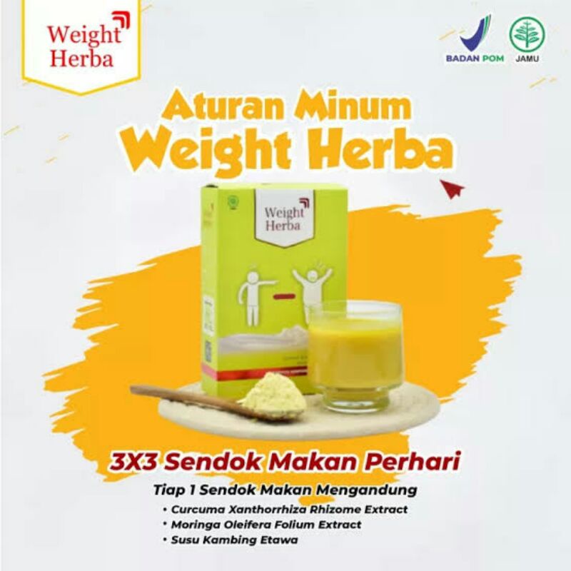 WEIGHT HERBA-100% susu penggemuk penambah berat badan original
