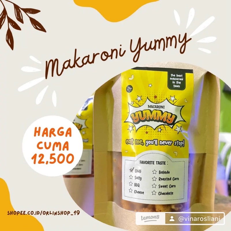 

Makaroni Yummy jajanan enak pedas gurih kriuk bbq balado