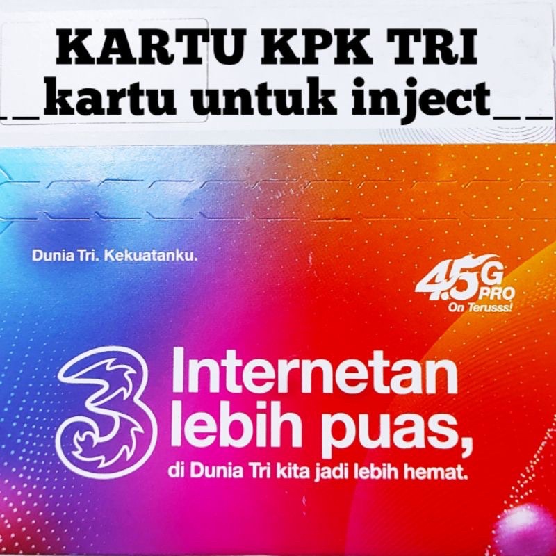 Kartu Perdana Kosong Tri KPK