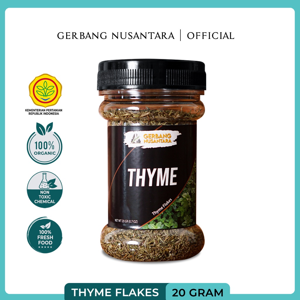 BUMBU DAPUR DAUN THYME KERING - REMPAH GERBANG NUSANTARA - THYME KERING LEAF LEAVES 20gr