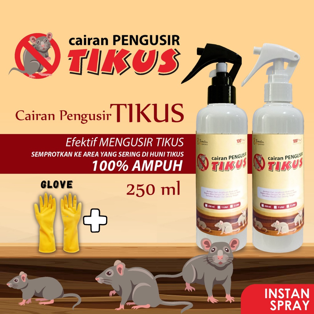 Cairan Ampuh Pengusir  Tikus Kemasan  Semprot 250ml Spray Trigger