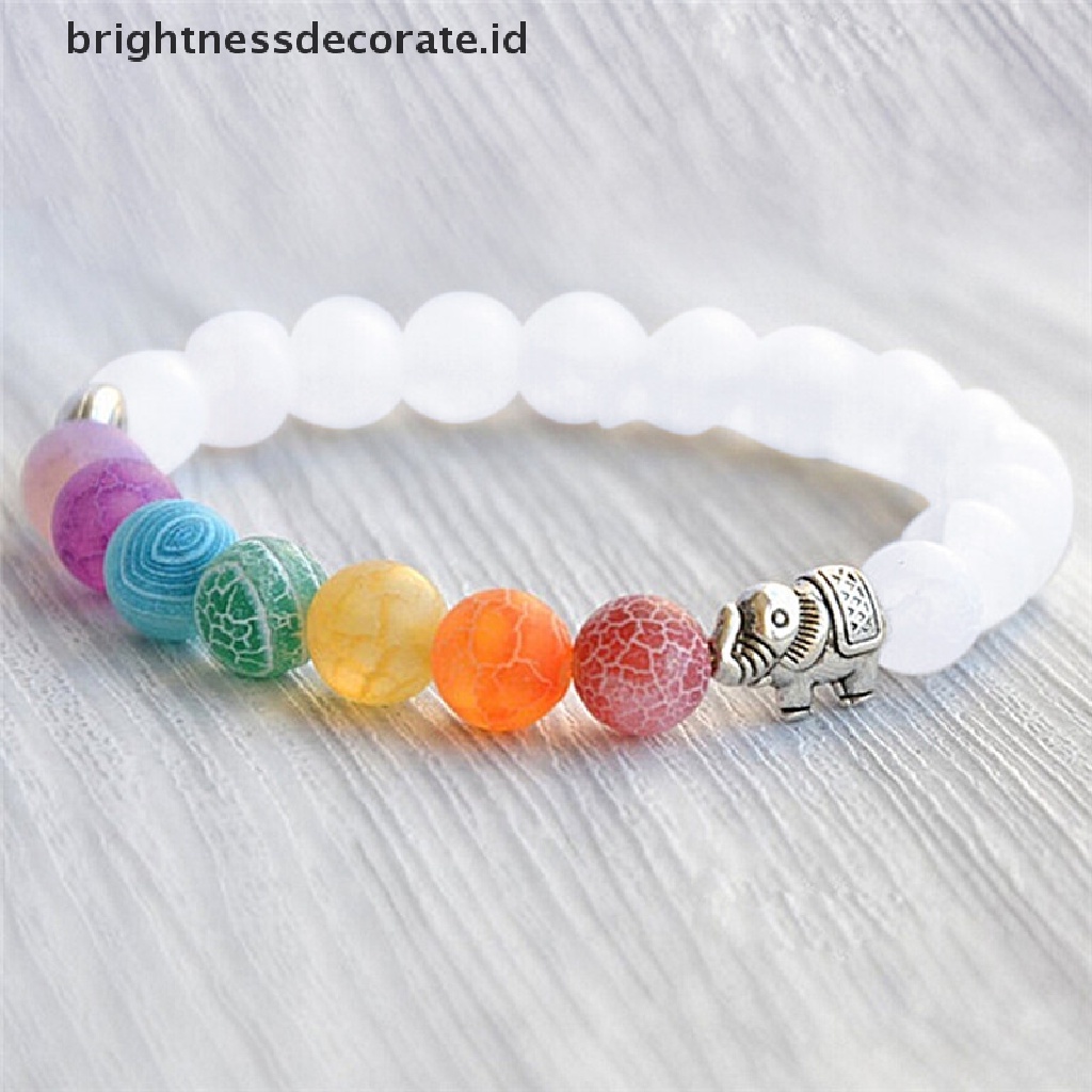 [Birth] Fashion 7cakar Gajah Pesona Manik-Manik Gelang Mala Beads Yoga Energi Gelang Perhiasan [ID]