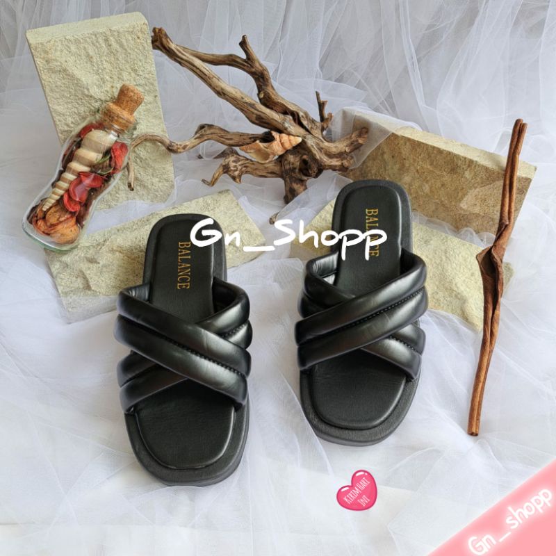 Sandal Selop Modis Terbaru Terlaris PUFFY 998-D1 Silang