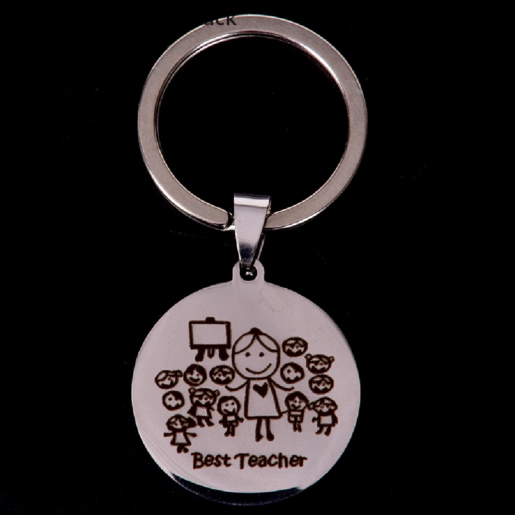 [luckypermanentnew] Grafir Keyring Thanks for Teacher Keychain Hadiah Nama Custom Untuk Guru New [ID]