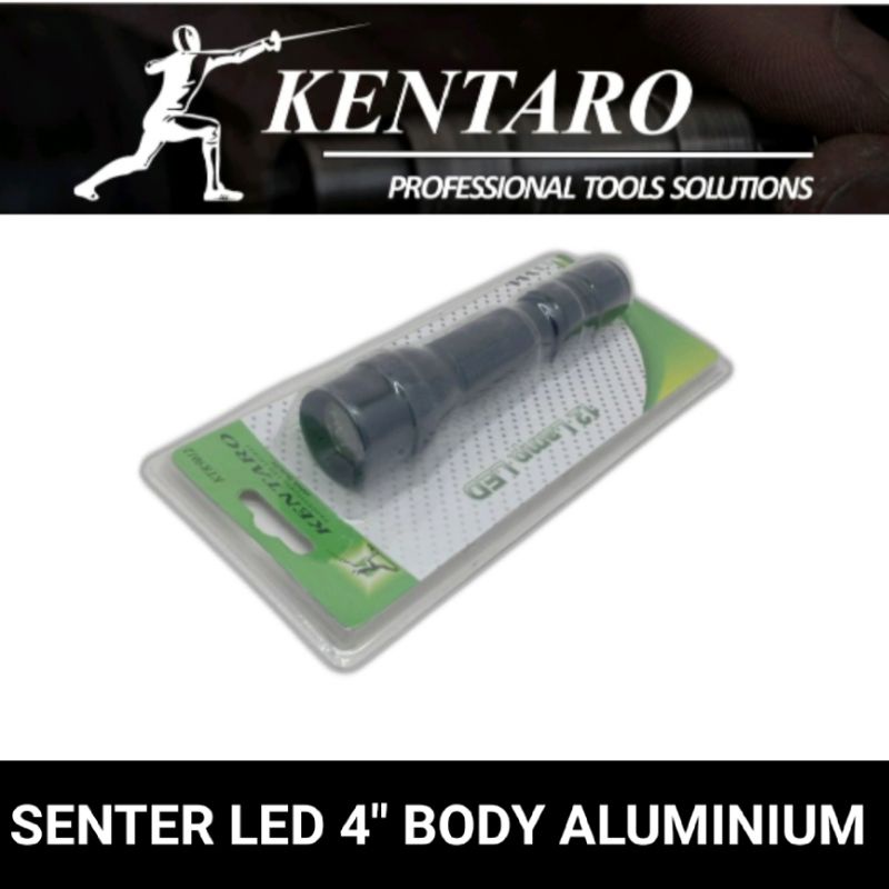 Senter LED 4&quot; body aluminium kentaro Japan quality