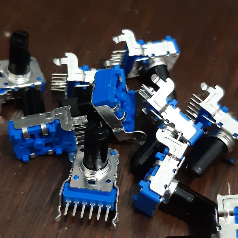 potensio 6 pin kaki lurus B50K