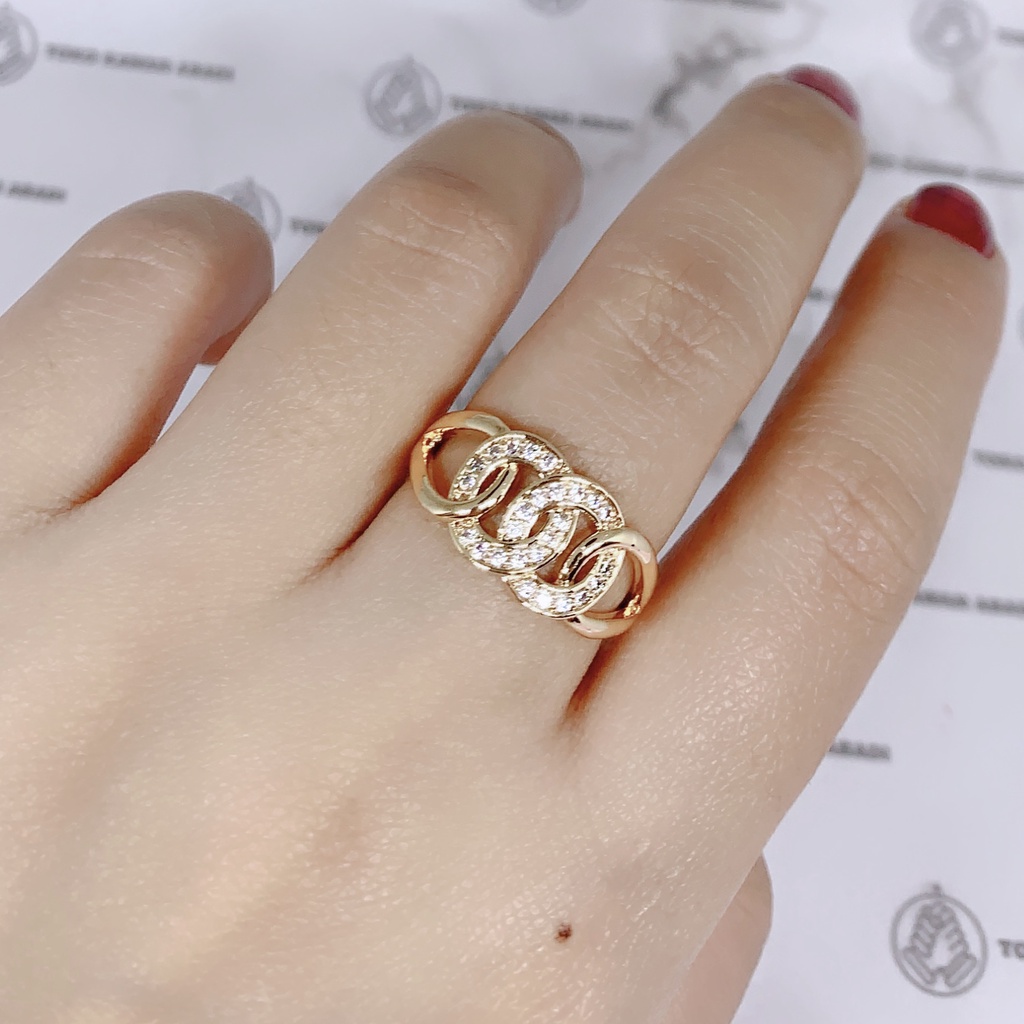 Cincin Xuping Gold Fashion Wanita Motif Permata Delta Perhiasan Wanita *14