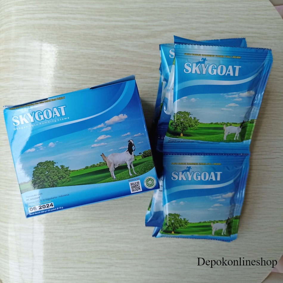 Susu Kambing Etawa Bubuk Original Skygoat 1 Box Isi 10 Sachet Rasa Original atau Coklat BPOM Susu Ettawa Asli