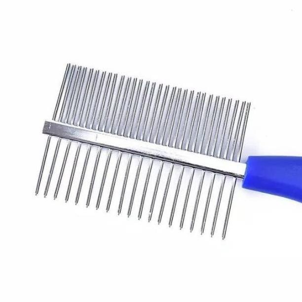 Sisir Grooming Kucing Anjing 2 sisi Besi Stainless/setara sisir kandila