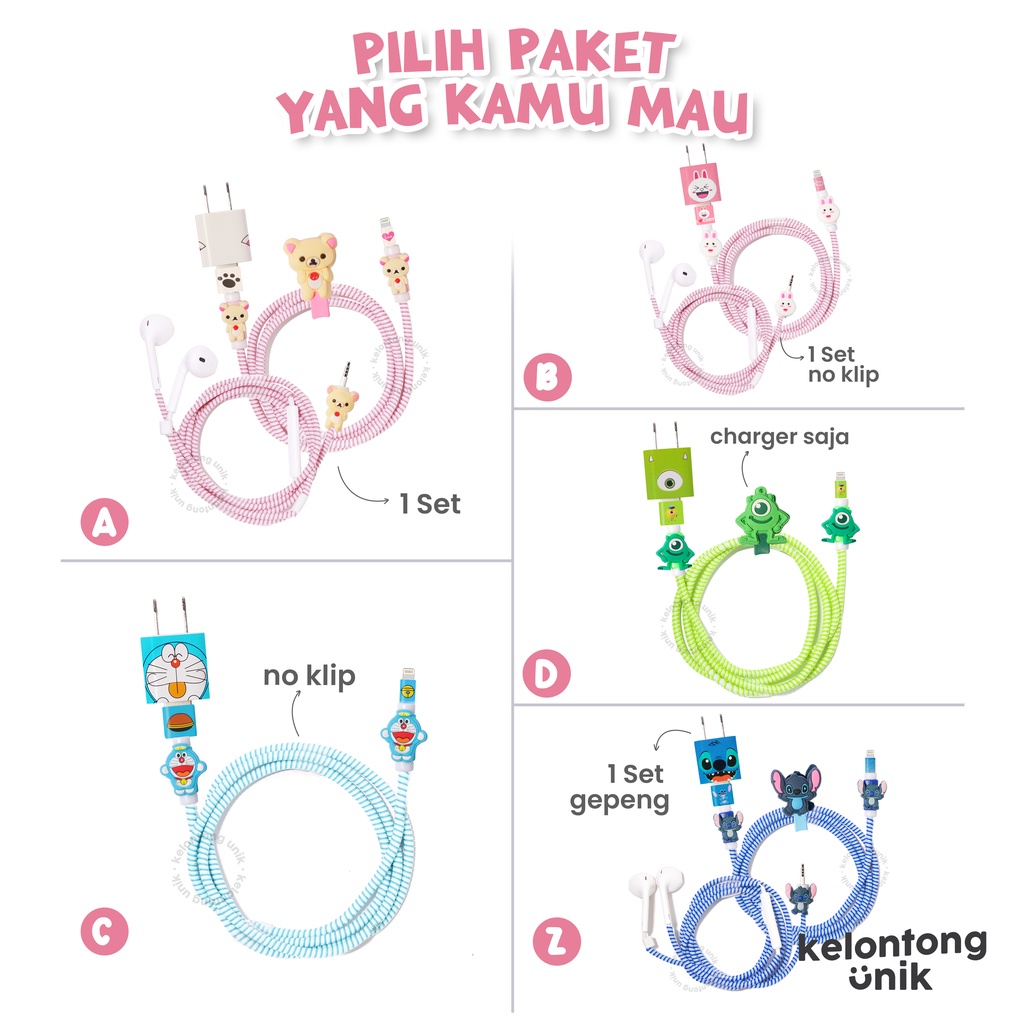 MURMER - Paket Pelindung Kabel Spiral Komplit/ Cable Protector Set