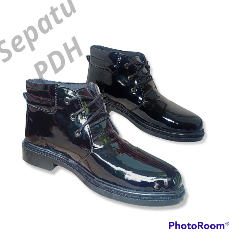 PDH TK Sepatu Kilap Pantofel Resmi PDH PDL Polisi Polri TNI Security Satpam