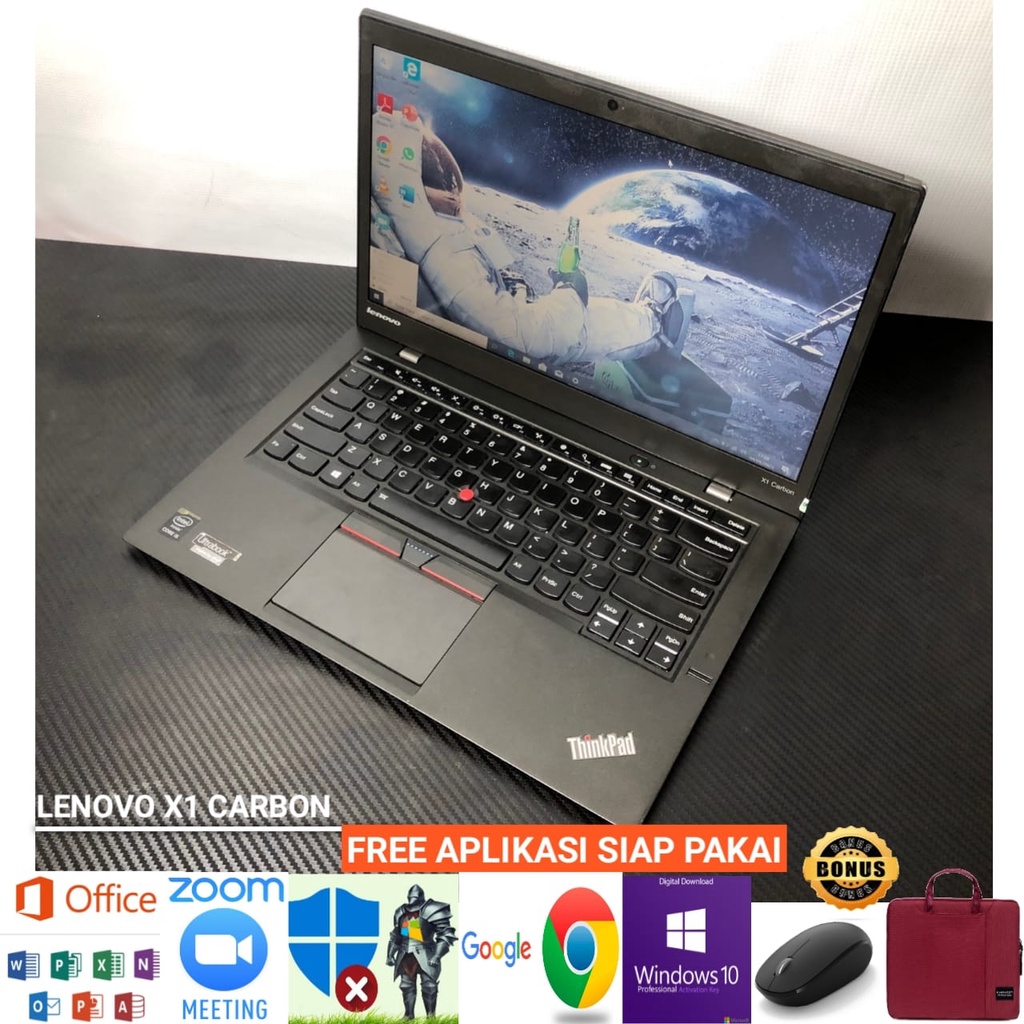 Laptop Lenovo X1 Carbon Core i5 Ram 4GB SSD 128GB - Windows 10