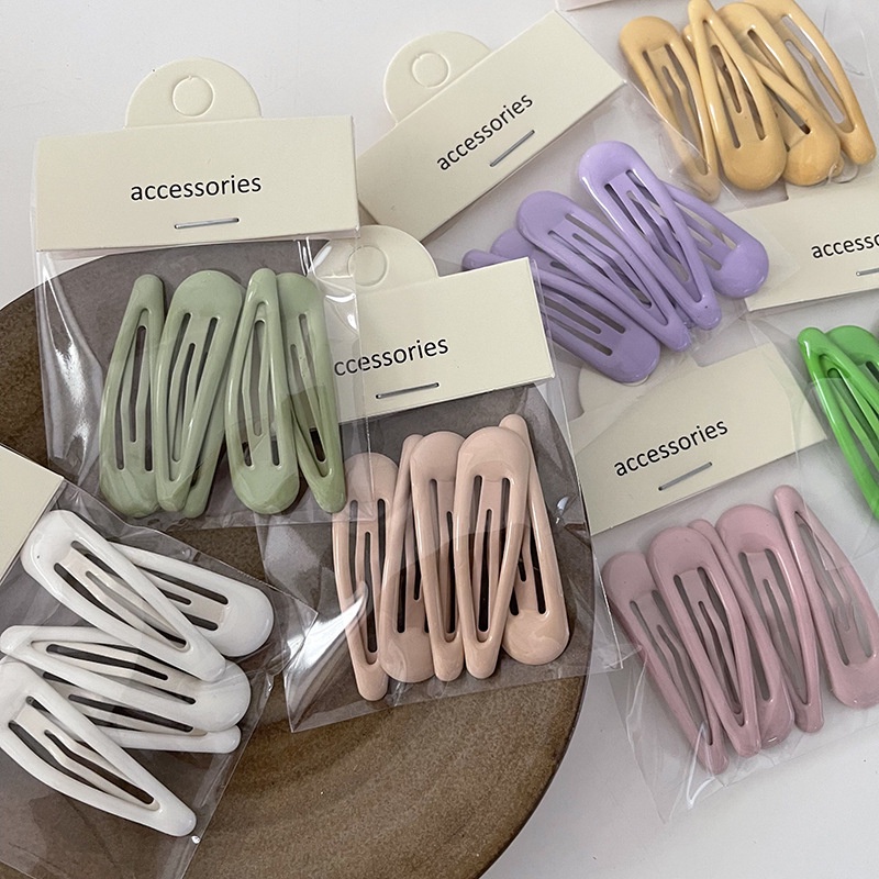 5PCS/SET JEPIT PIN PONI RAMBUT BASIC SEGITIGA TRIANGLE SOLID SOFT COLOR RETRO BANGS FRIDGE BOBBY PINS WARNA PASTEL POLOS JEPITAN HAIRCLIP PLASTIC HAIR CLIP SNAP HAIRPIN SNAP ELEGAN FRENCH KOREAN STYLE AKSESORIS KLIP MINI RAMBUT COLORFUL RIBBON ACCESSORIES