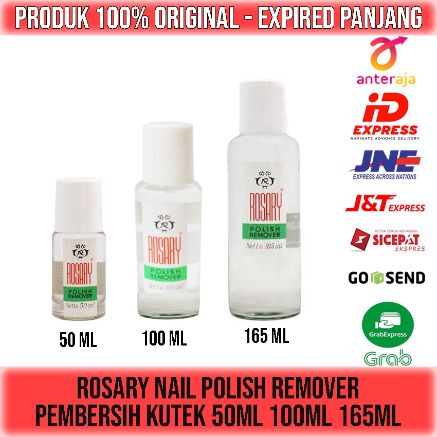 ASETON ROSARY NAIL POLISH REMOVER PEMBERSIH KUTEK 50ml 100ml 165ml