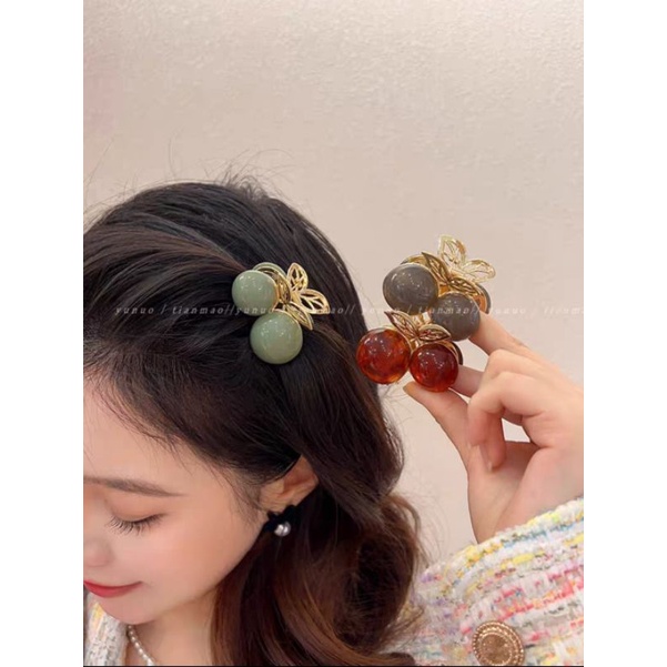 Jepit Jedai Mutiara 3.5cm Jepit Salon Korea Mutiara Jepit Poni Mutiara Cherrry PREMIUM Pearl Hairpin