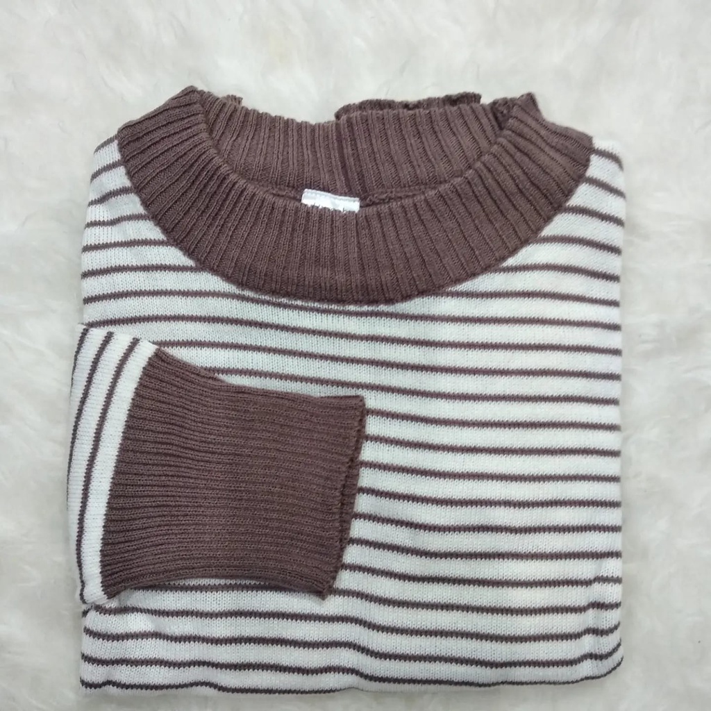 TERLARIS Sweater rajut Listy