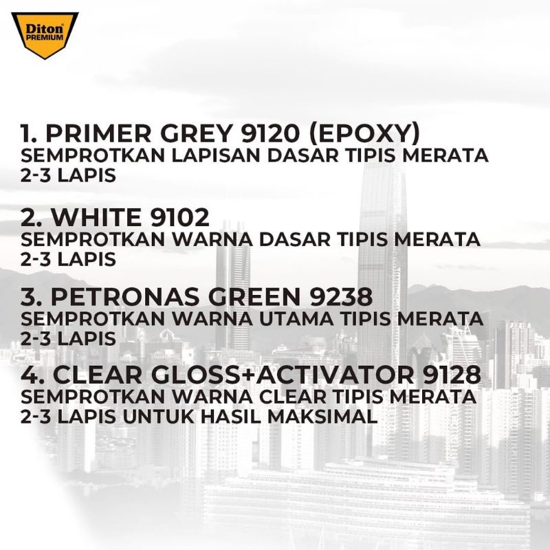 Pilok Pilox Cat Diton Premium Petronas Green 9238 Hijau Petronas 400cc Cat Semprot Diton Premium Tahan Bensin