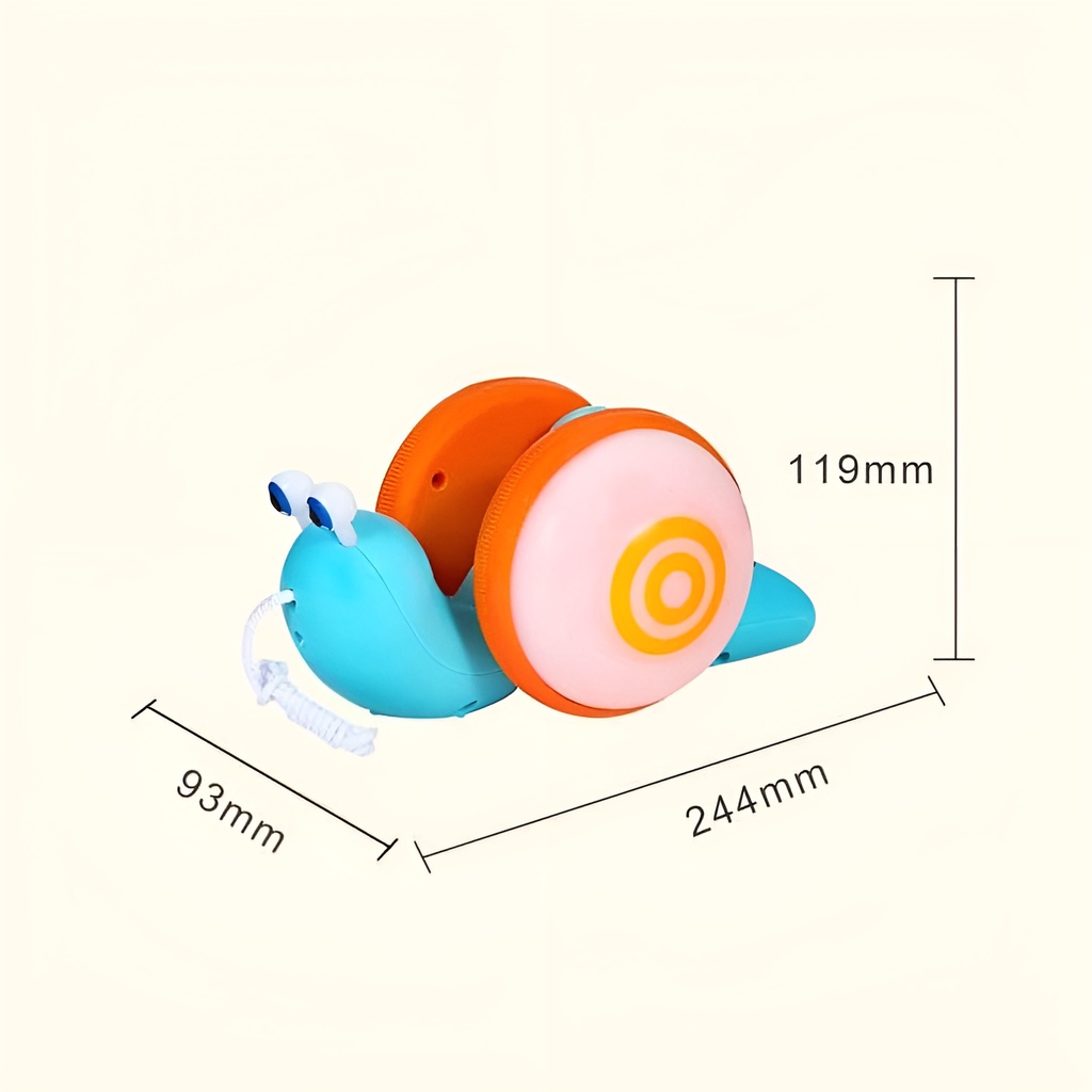 Pull Along Snail Toy | Lampu LED &amp; Musik | Mainan Siput Berjalan | Mainan Anak Laki Laki 1-2-3-4-5-6 Tahun | Mainan Terbaru 2023 Anak Perempuan