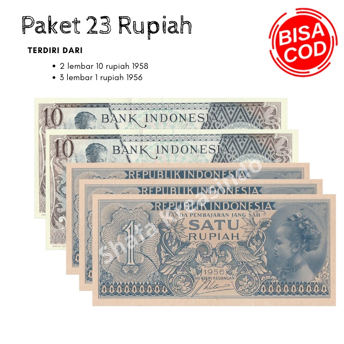 PAKET MAHAR NIKAH 23 RUPIAH ASLI/GRESS BARU/UANG KUNO UANG MAHAR
