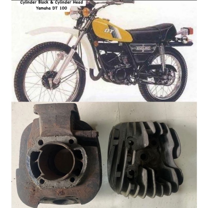 Cylinder block & Cylinder Head Yamaha DT 100 (2ND)