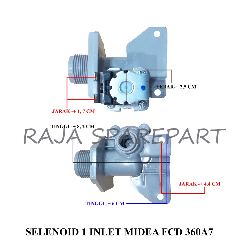 Selenoid / Water Inlet Mesin Cuci MIDEA INLET SINGLE FCD 360A7 (AC 220V)