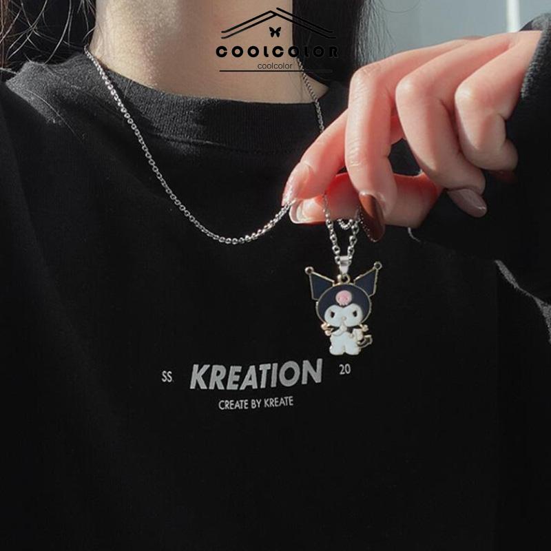 COD❤️Kalung Rantai Kartun Liontin Kulomi Cat Gaya Punk Untuk Perhiasan Pria Wanita- cl