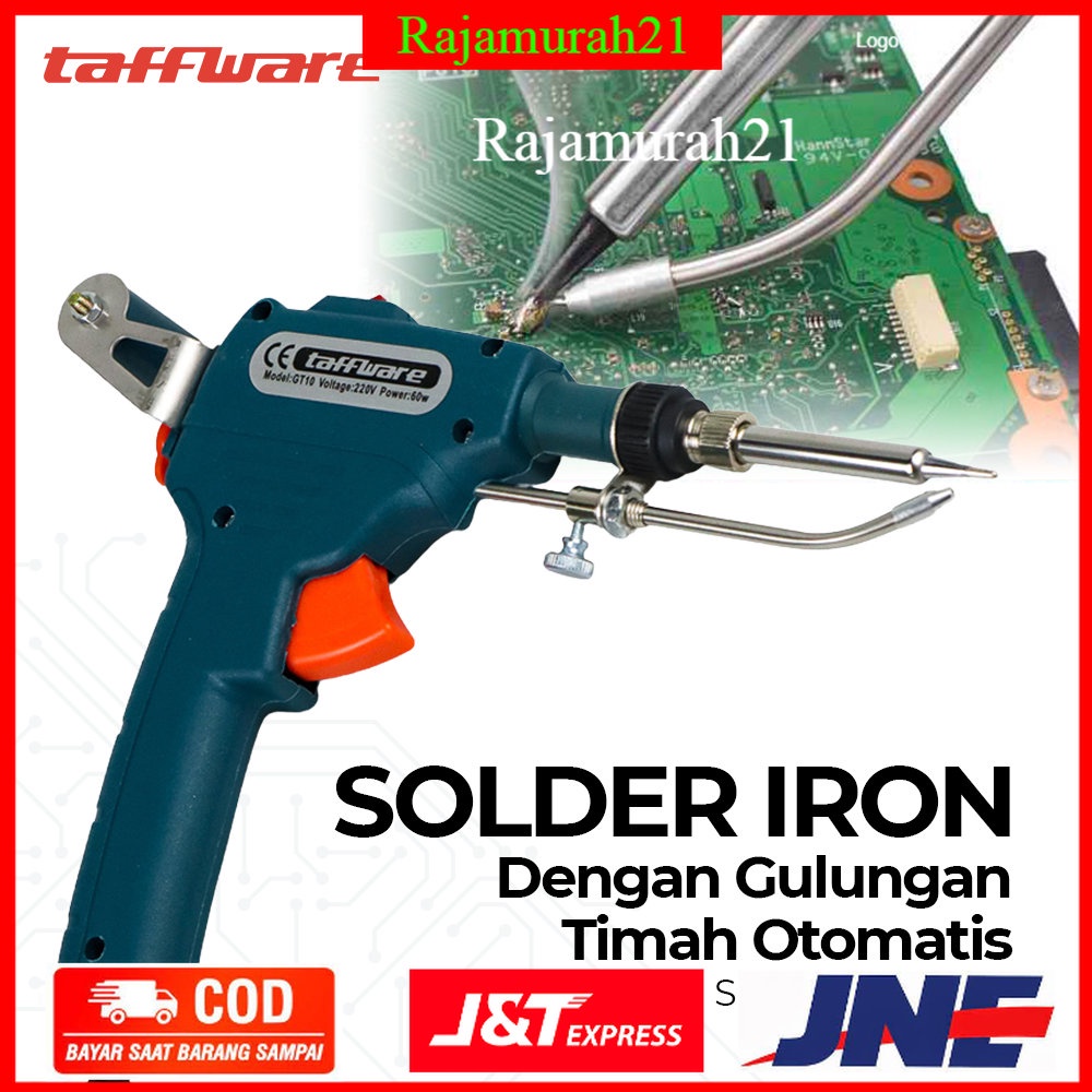 Taffware Solder Iron Automatic Tin Gun 60W - GT10 - Green - 7ROT2NGR