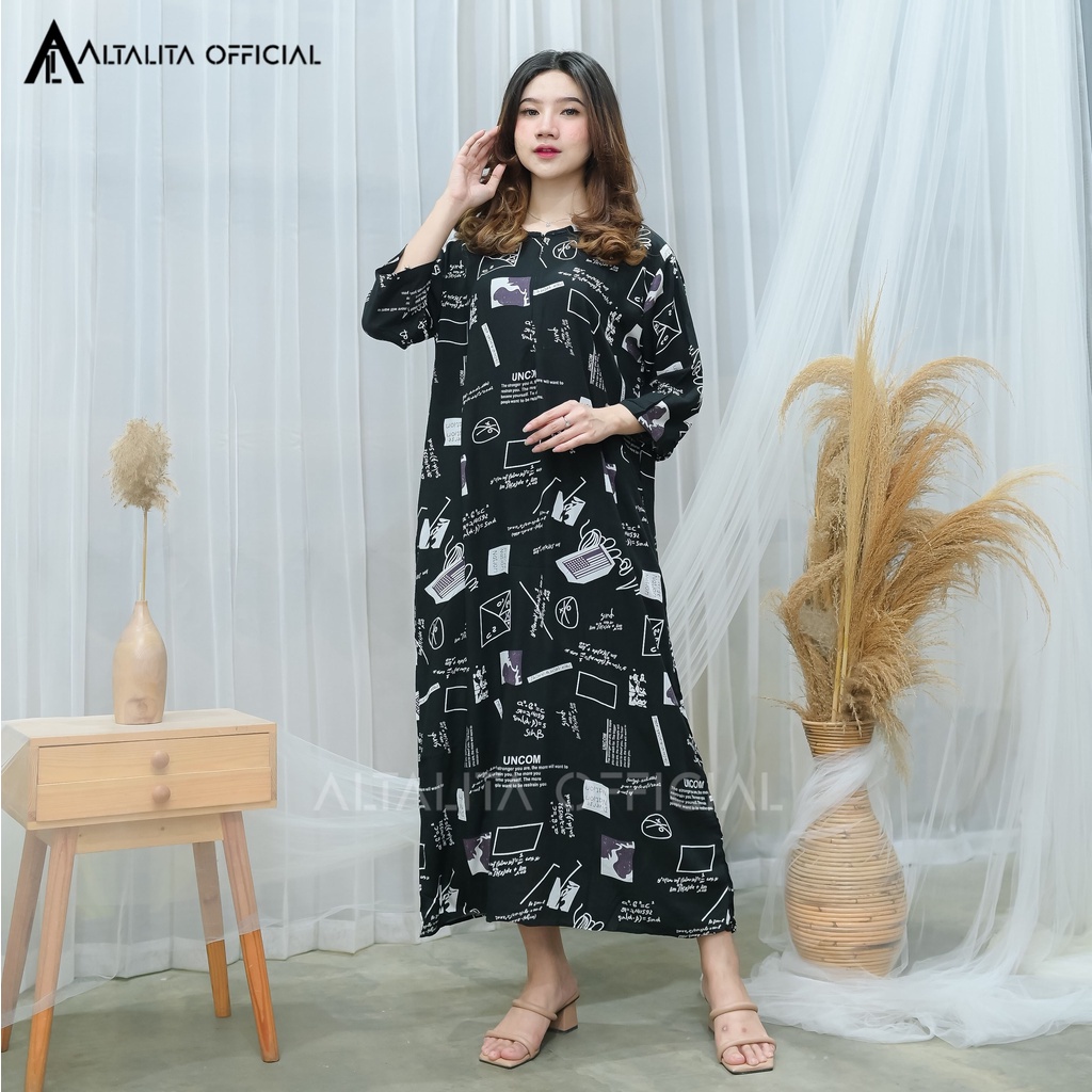 Daster Gamis Rayon Kekinian Lengan Tangan 3/4 Panjang Semata Kaki Busui Jumbo LD 120 Murah