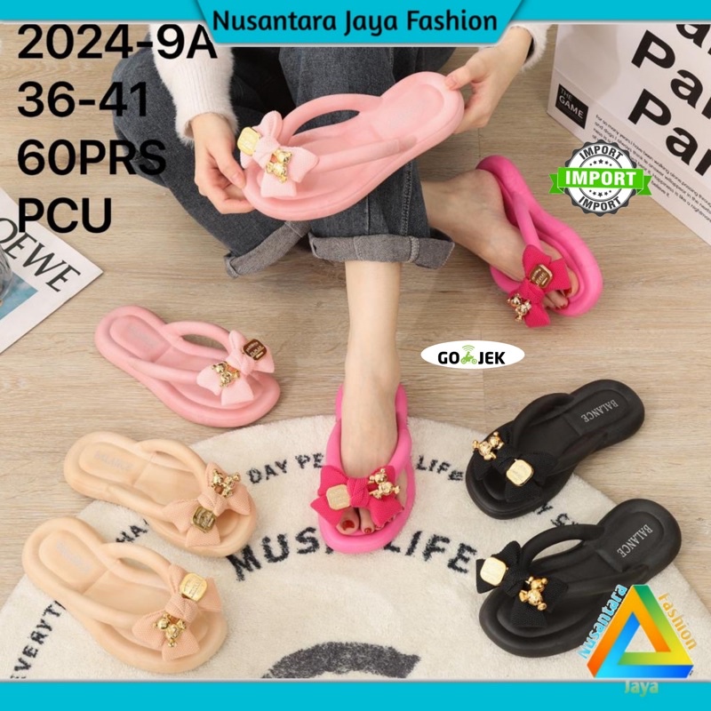 Sandal Jepit Wanita Model Pita Terlaris Balance 2024-9A 2SIZE