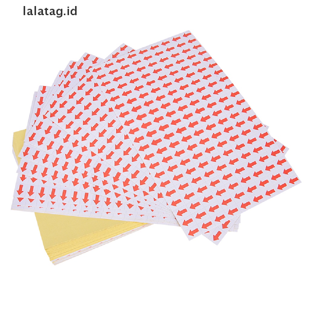 [lalatag] 10800pcs Stiker Panah Merah Mistake Cacat Menandai Untuk Pekerjaan Ulang 10x12mm [ID]