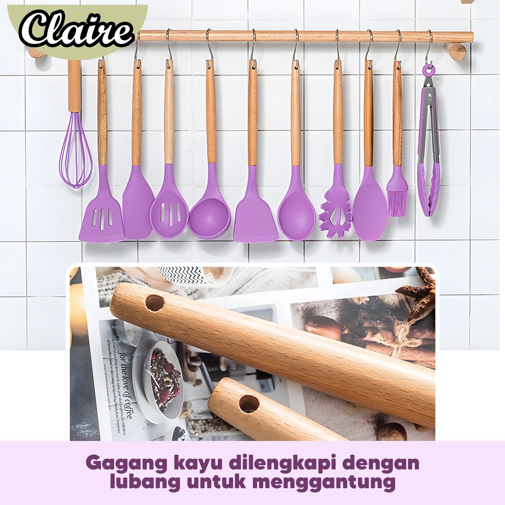 SET SPATULA 11 PCS / SPATULA ANTI LENGKET / SPATULA ALAT DAPUR