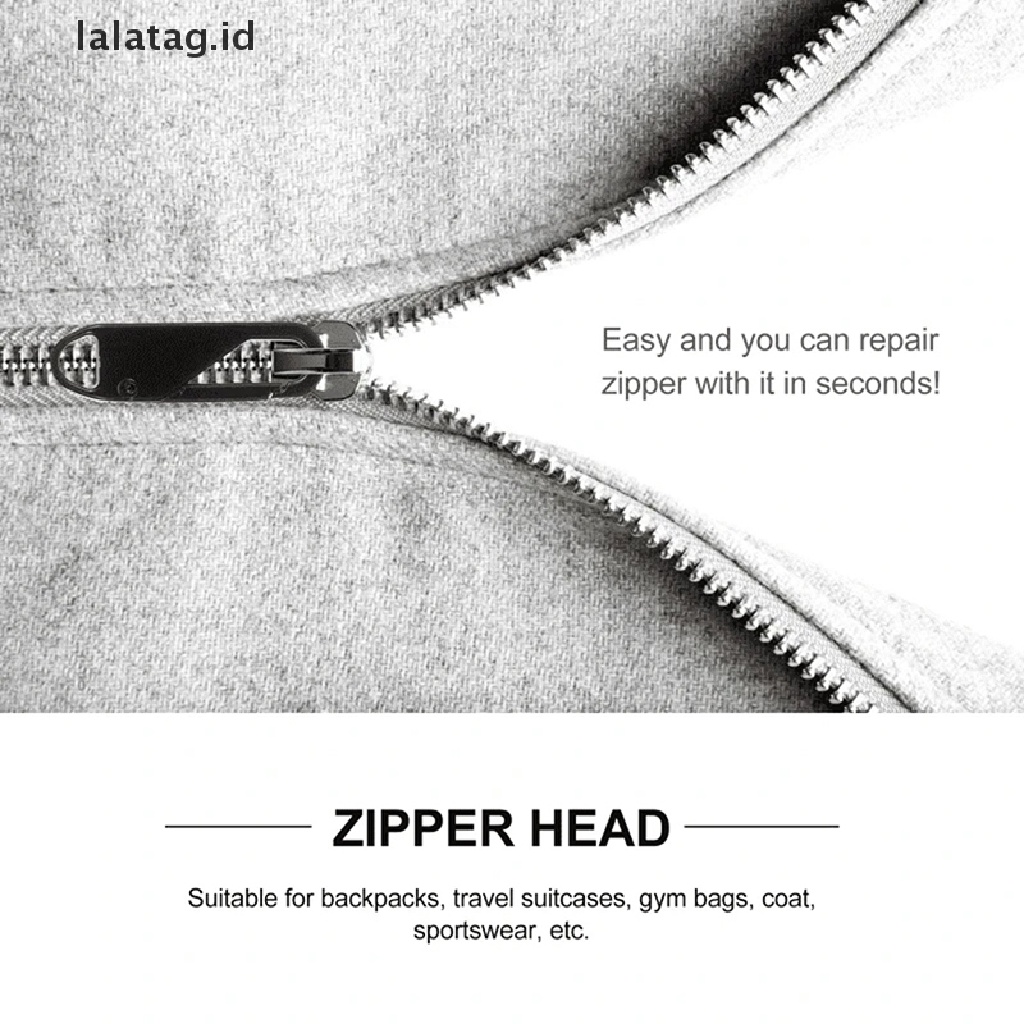 [lalatag] Metal Zipper Repair Kits Zipper Tarik Zipper Slider Jahit Diy Craft Sewing Kits [ID]