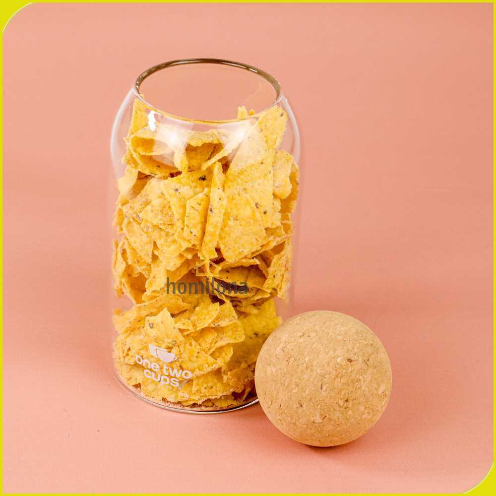 One Two Cups Toples Kaca Penyimpanan Makanan Glass Storage Jar - E1