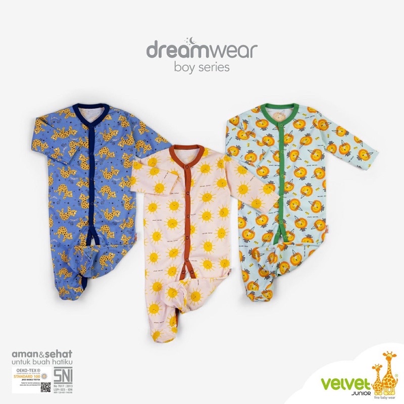 Velvet Junior dreamwear sleepsuit boy isi 3 - jumper isi 3