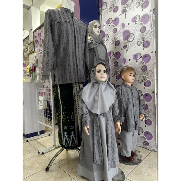 SALE 50% SARIMBIT NIBRAS CHESA GREY. KOKO ANAK. gamis anak.SARIMBIT NIBRAS CHESA GREY size dewasa