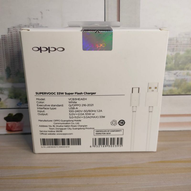 Charger Oppo Original USB Tipe C Super Vooc Fast Charging