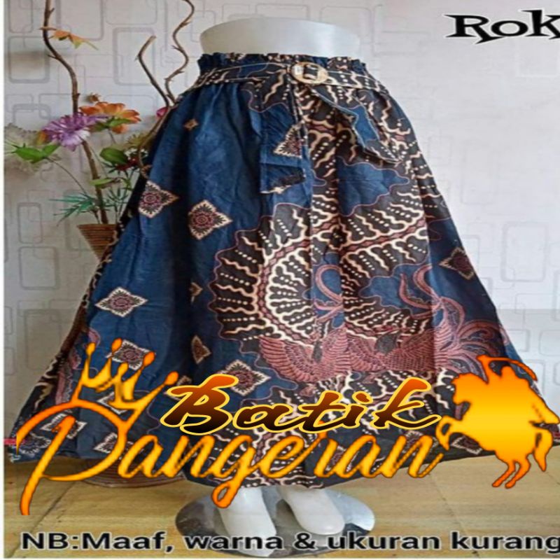 ROK BATIK KATUN PREMIUM MODEL PAYUNG BAWAHAN BATIK